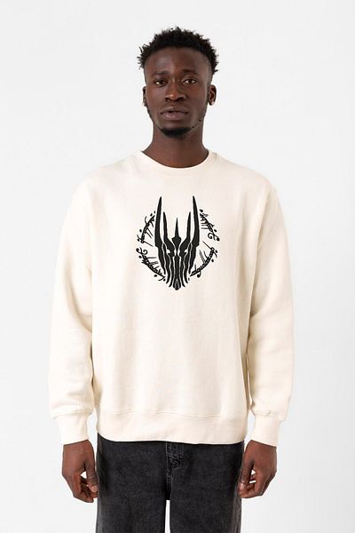 Tshirthane Мъжки суитшърт 2ip с надпис „Пръстените на силата“ в екрю