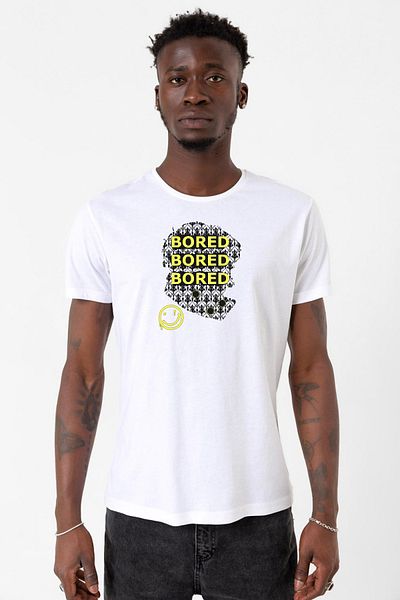 Tshirthane Ανδρικό μπλουζάκι Sherlock Bored White Cycling