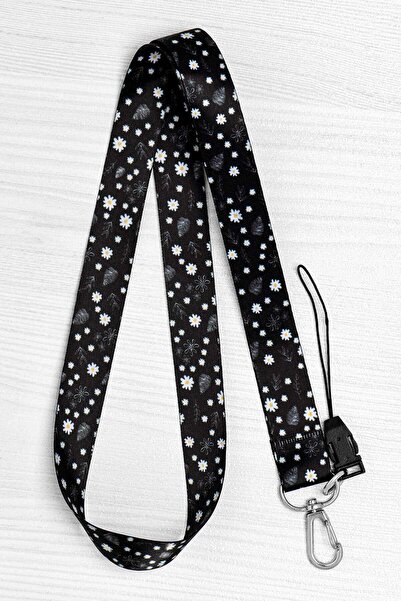Apptakı Papatya Yaka Kartı Boyun Askı İpi Telefon Askı İpi - ASK0184