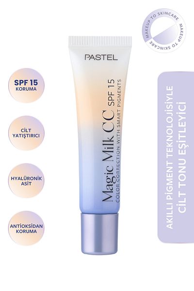 Pastel Magic Milk CC Spf 15 - Skin Tone Equalizing Cream 51, Medium Deep
