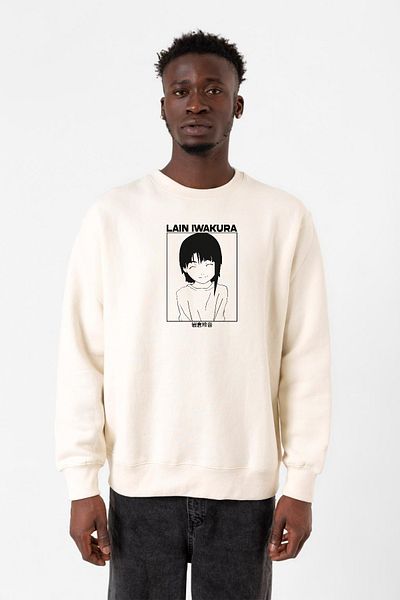 Tshirthane Ανδρική φούτερ 2ip Serial Experiments Anime Lain Poster Ecru