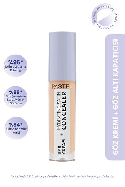 Pastel Eye Cream + Hydrating Satin Concealer - Eye Cream + under Eye Concealer 65 Honeybun