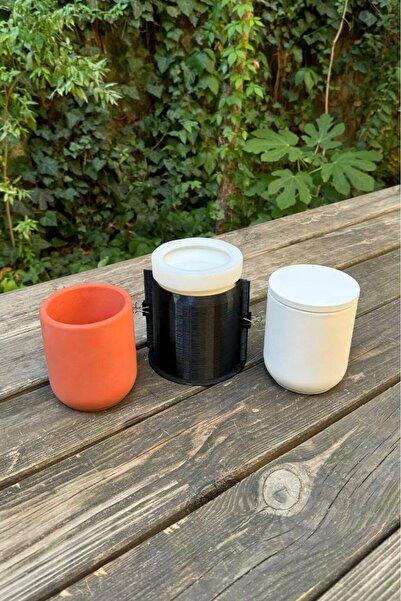 rufus concept KRATER 3 Dairesel Kapaklı Kasnaklı Silikon Kap Kalıbı