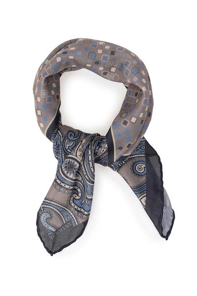 Antioch Mink Square Ethnic Patterned Scarf