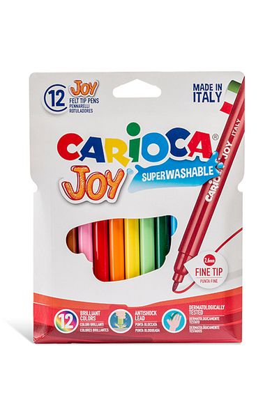 CARIOCA Joy 12-Piece Super Washable Felt Tip Crayons Set