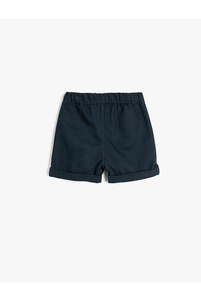 Koton Cotton Tie Waist Shorts - Pocketed