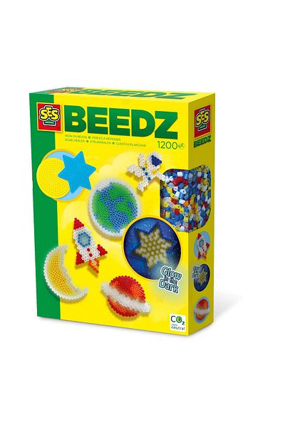 SES Creative Beedz- طقم خرز حديدي - نجوم متوهجة في الظلام - جديد