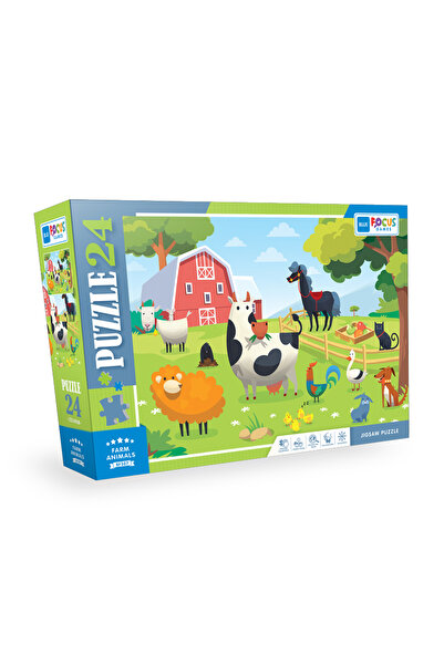Blue Focus 24 قطعة لغز حيوانات المزرعة (حيوانات المزرعة)