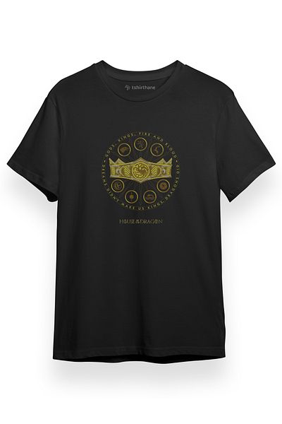 Tshirthane Got House Forrester Black Short Sleeve Men's T-shirt