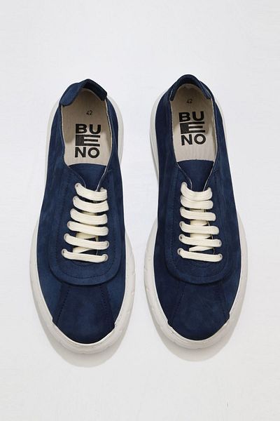 Bueno Shoes Мъжки маратонки от син набук - 01mq4904