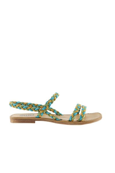 Bueno Shoes 01wu3417 Sandale de damă din piele multiplă model galbene