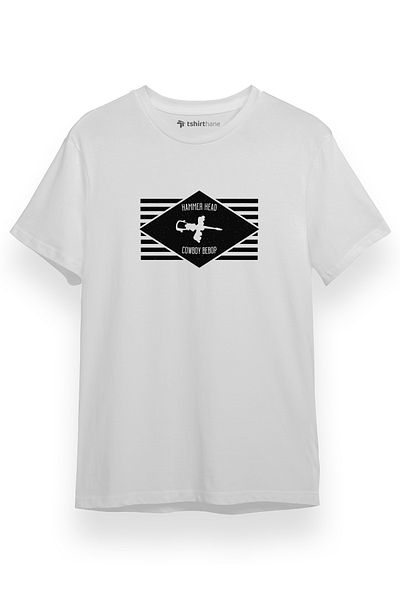 Tshirthane Ανδρικό μπλουζάκι Cowboy Bebop Hammer Head Λευκό κοντομάνικο