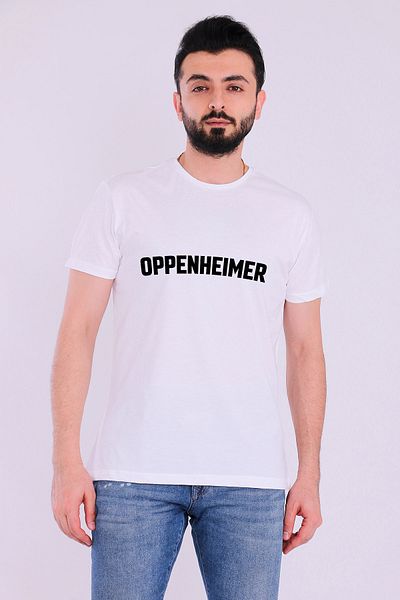 Tshirthane Ανδρικό μπλουζάκι Oppenheimer Written White Short