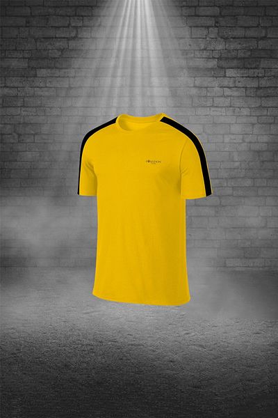 POSEIDON STORM Men's over Size Yellow Dri-Fit T-Shirt and Shorts Set - Comfort Short Sleeve, 4XL
