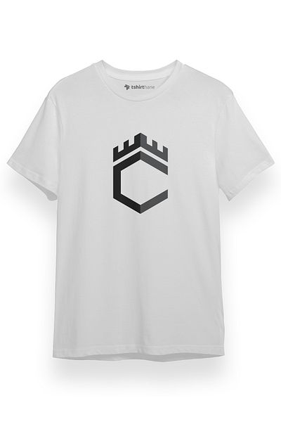 Tshirthane Ανδρικό μπλουζάκι με λογότυπο Citadel Λευκό κοντομάνικο