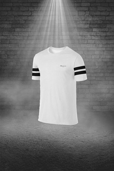 POSEIDON STORM طقم رجالي أبيض Dri-fit - مقاس كبير، رقبة دائرية، تي شيرت قصير الأكمام وشورت (4XL -10XL)