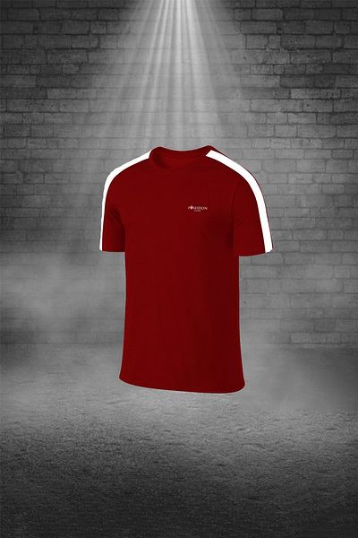 POSEIDON STORM Tricou și pantaloni scurți Dri-fit Burgundy pentru sport pentru bărbați - Buzunare, confort, supradimensionat (4xl)