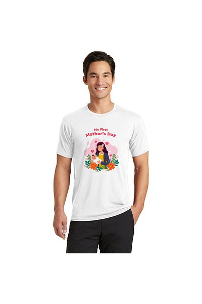 Tshirthane Γιορτή της Μητέρας Λευκό ανδρικό μπλουζάκι για τη γιορτή της μητέρας
