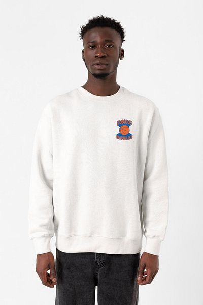 Tshirthane Λευκό ανδρικό φούτερ με λογότυπο Dubious Handles