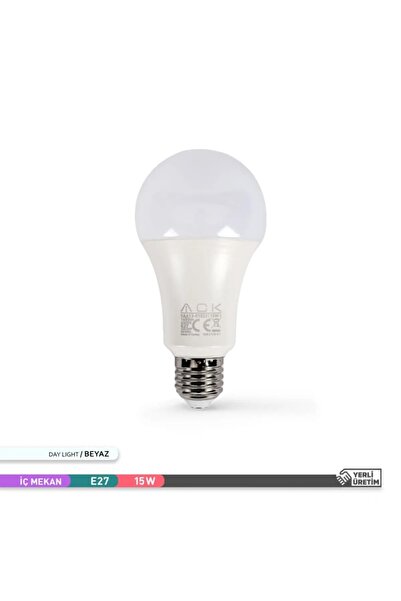 ACK Led Ampul 15 W E-27 6500K Beyaz Işık - AA13-01523
