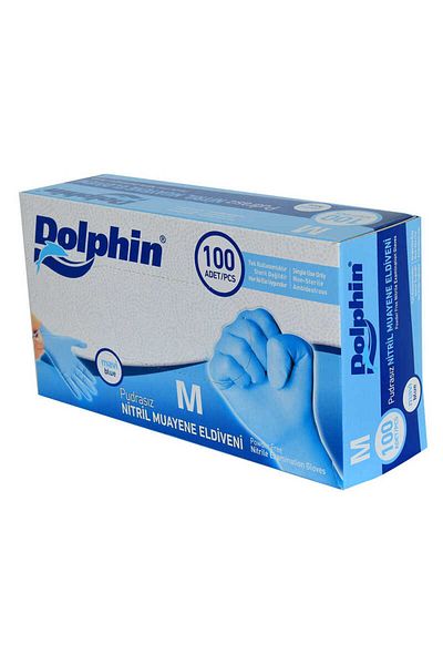 kapsulavm Powder-Free Blue Nitrile Gloves Medium Size (M) Pack of 100