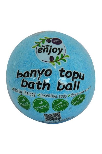 Lina Life Himalayan Salt Handmade Bathtub Ball Soap Blue 90-120 Gr