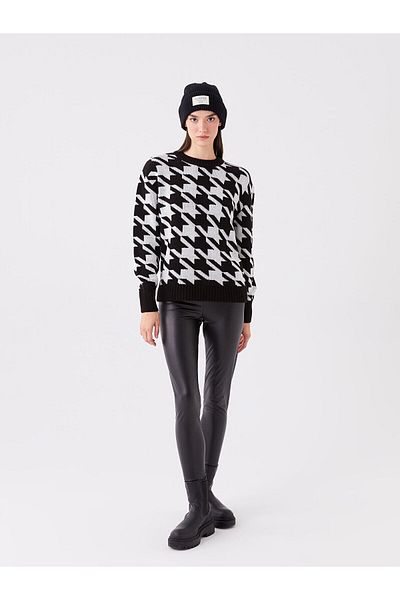 LC Waikiki Lcw Damen-Leggings in Lederoptik mit elastischem Bund