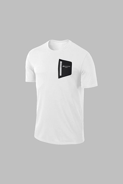 POSEIDON STORM Мъжки комплект Dri-Fit в бяло - тениска с къс ръкав и къси панталони с обло деколте и оверсайз (4XL-10XL)