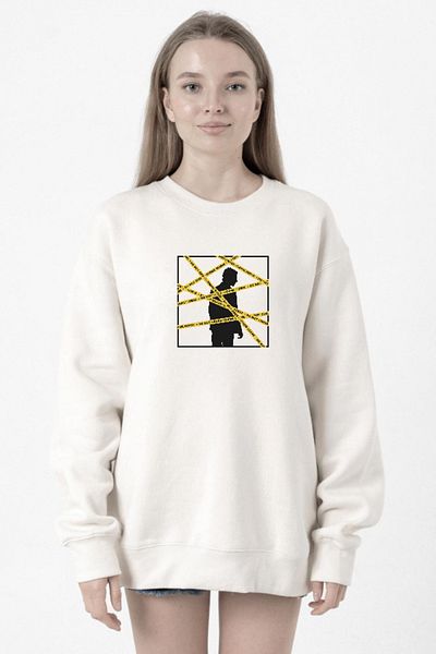 Tshirthane The Mentalist Crime Scene Tape White Women's 2ip Sweatshirt