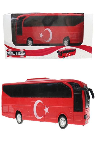 Nextpage Frictional Turkish Flag Toy Bus Cnm37