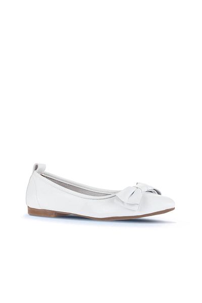 Bueno Shoes 01wr3100 Model Balerini de damă din piele albă