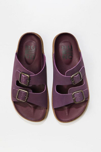 Bueno Shoes Papuci de damă din nubuc mov simplu - 01ws11001