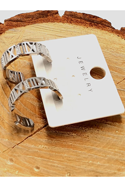 Monalisa Home أقراط من الفولاذ بتصميم فاخر مرصعة بالأحجار