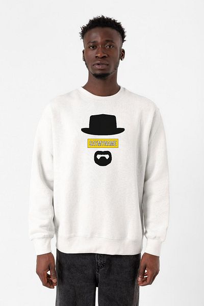 Tshirthane Мъжки суитшърт 2ip с жълта глава „Скажи името ми“ и бяла глава