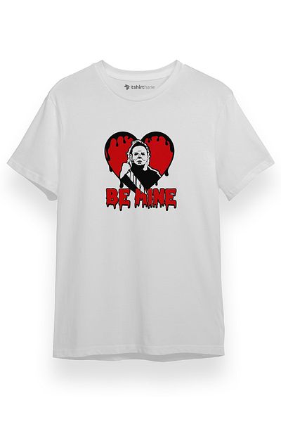 Tshirthane Be Mine Michael Myer Λευκό κοντομάνικο ανδρικό μπλουζάκι