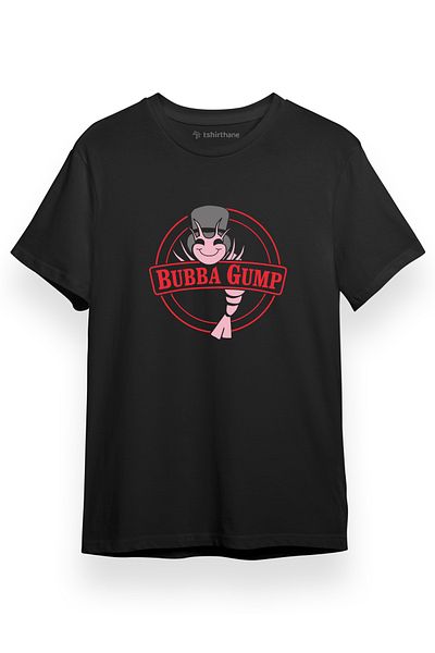 Tshirthane Forrest Gump Bubba Gump Shrimp Co Μαύρο κοντομάνικο ανδρικό μπλουζάκι