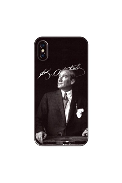 Zebana حافظة سيليكون متوافقة مع هاتف Apple iPhone XS Mustafa Kemal Atatürk (م...