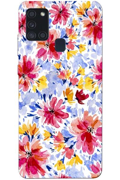 Zebana حافظة متوافقة مع هاتف سامسونج جالاكسي A21s حافظة سيليكون زهور الربيع 7...