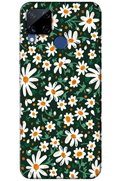 Zebana حافظة متوافقة مع هاتف Realme C15 من السيليكون بتصميم زهور الربيع 4 ( م...