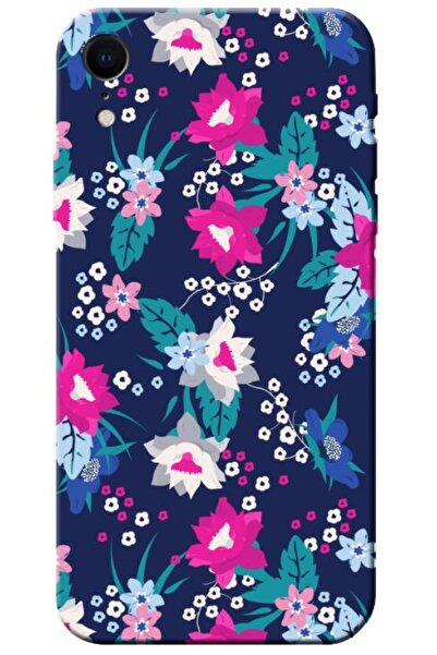 Zebana Apple iPhone Xr Compatible Case Spring Flowers 3 Silicone Case (Printed)
