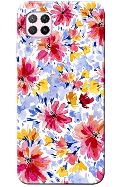 Zebana حافظة متوافقة مع هاتف هواوي P40 لايت، حافظة سيليكون زهور الربيع 7 ( مط...