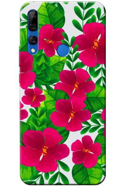 Dara Aksesuar حافظة متوافقة مع هاتف هواوي Y9 برايم 2019 حافظة سيليكون زهور ال...