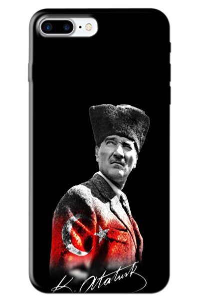 Zebana Apple iPhone 8 Plus Compatible Case Mustafa Kemal Ataturk Design V2 Si...
