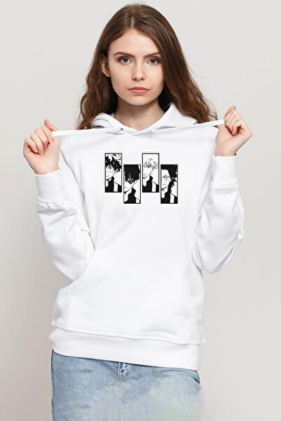Tshirthane My Hero Academi Anime Class 1A Boys White Women's 3Ip Hooded Sweatshirt