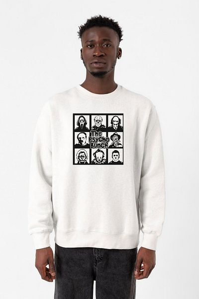 Tshirthane Ανδρικό φούτερ The Psycho Bunch White 2ip
