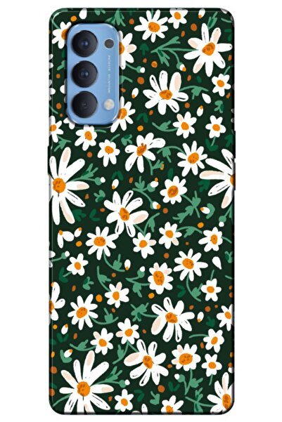 Zebana حافظة متوافقة مع هاتف اوبو رينو 4، حافظة سيليكون بتصميم زهور الربيع 4 ...