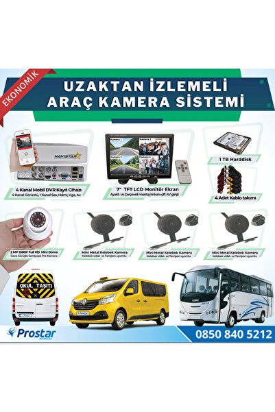 Navistar Ekonomik 4 Kameralı Kayıtlı 1 Tb Hdd 7 Inç Ekranlı Uzaktan Izlemeli ...