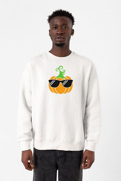 Tshirthane Cool Pumpkin White Ανδρικό φούτερ 2ip