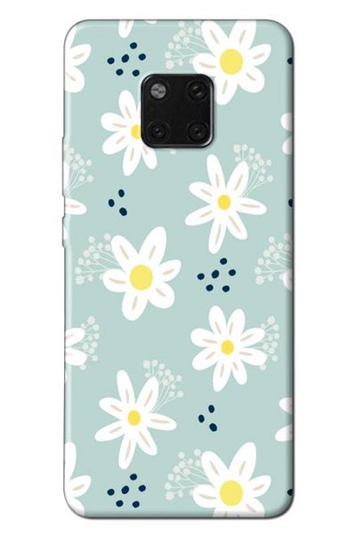 Zebana حافظة متوافقة مع هاتف Huawei Mate 20 Pro زهور الربيع 10 حافظة من السيليكون (مطبوعة)