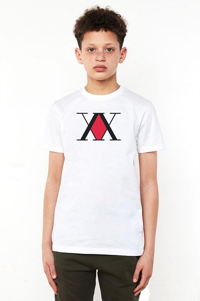 Tshirthane Λογότυπο Anime Hunter x Hunter Λευκό μπλουζάκι ποδηλάτου για παιδιά